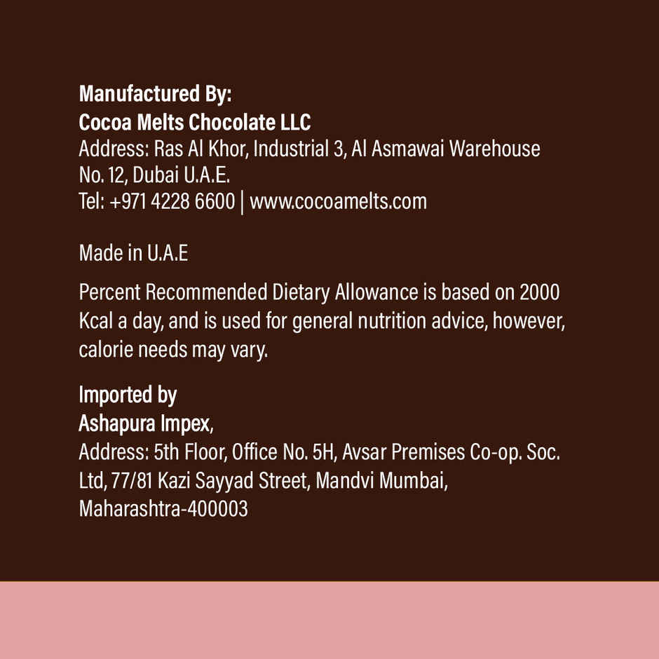 Cocoa Melts Dubai Speculoos Kunafa Chocolate Bar