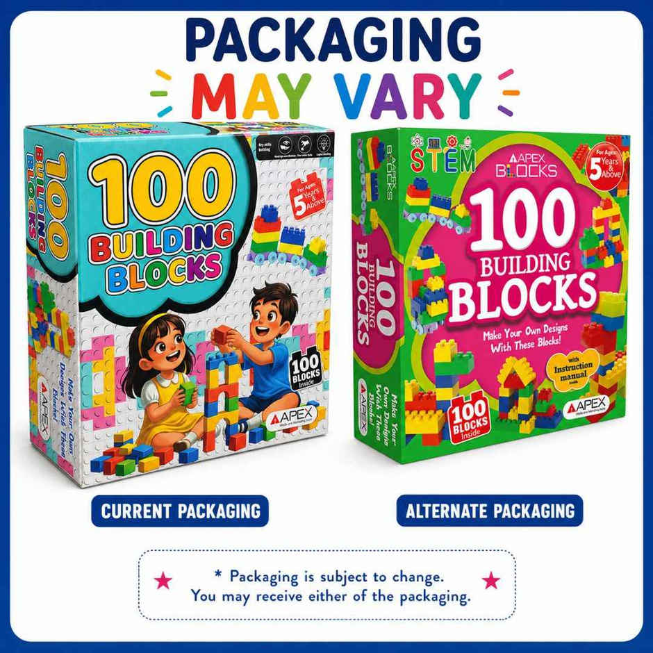 Apex 100 Building Blocks Set for Kids | Educational Construction Toy | STEM Toy For Kids