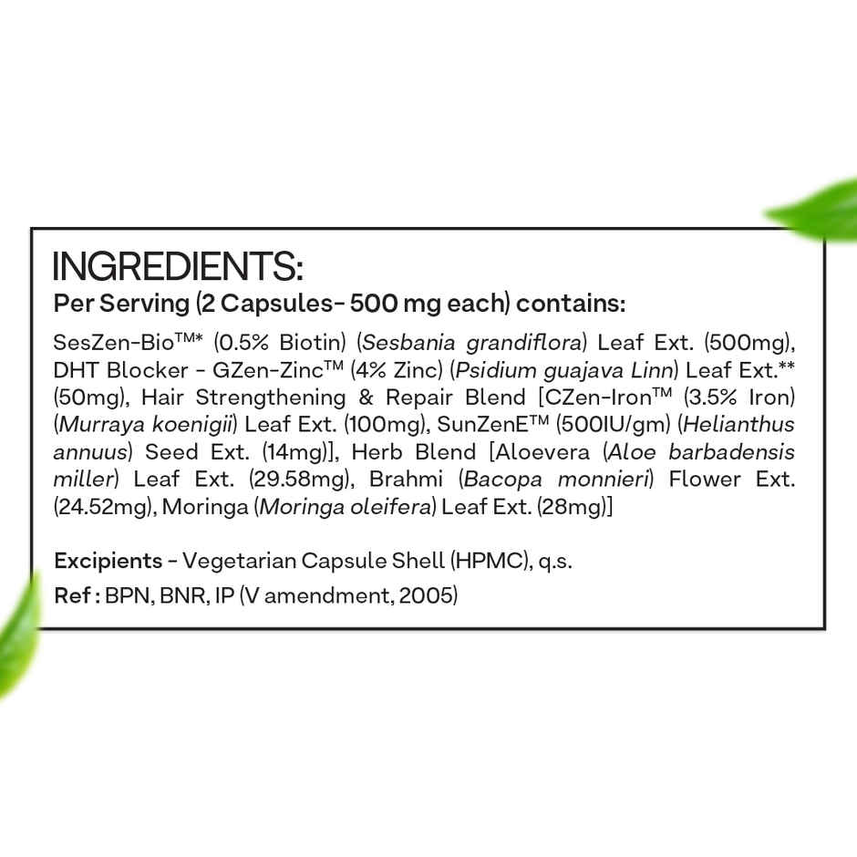 Oziva Hair Vitamins with Biotin, Iron and DHT Blocker for Hair Growth and Hairfall Control