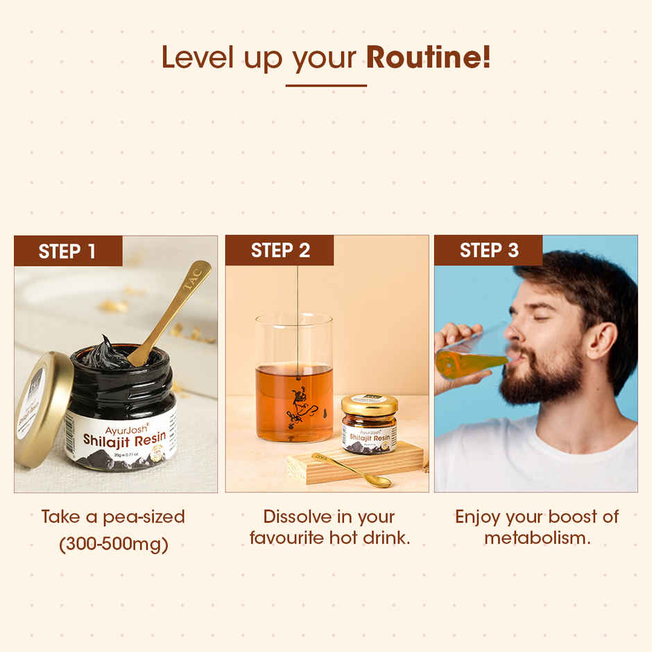 The Ayurveda Co. Absolutely Pure & Natural Shilajit/Shalajeet For Immunity Metabolism & Stamina