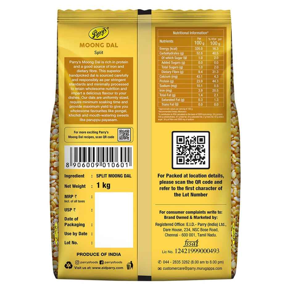 Parry's Moong Dal Split