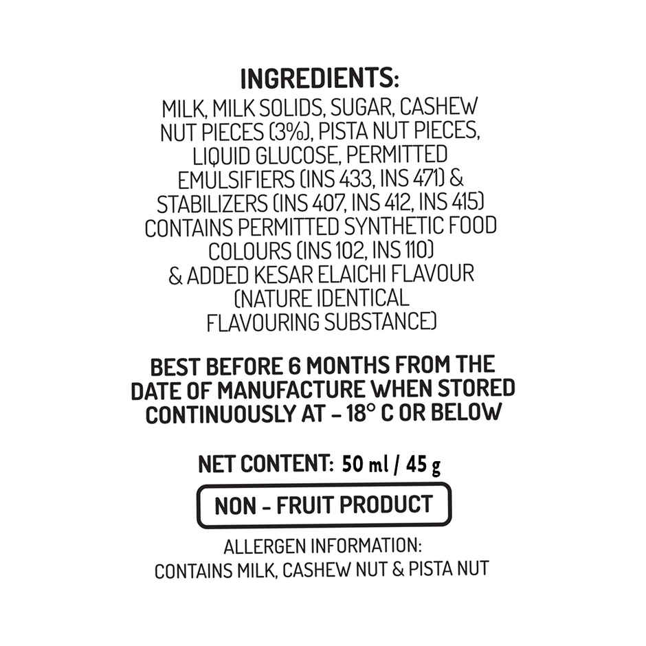 Hangyo Pista Kesar Kulfi Medium Fat Ice Cream Combo