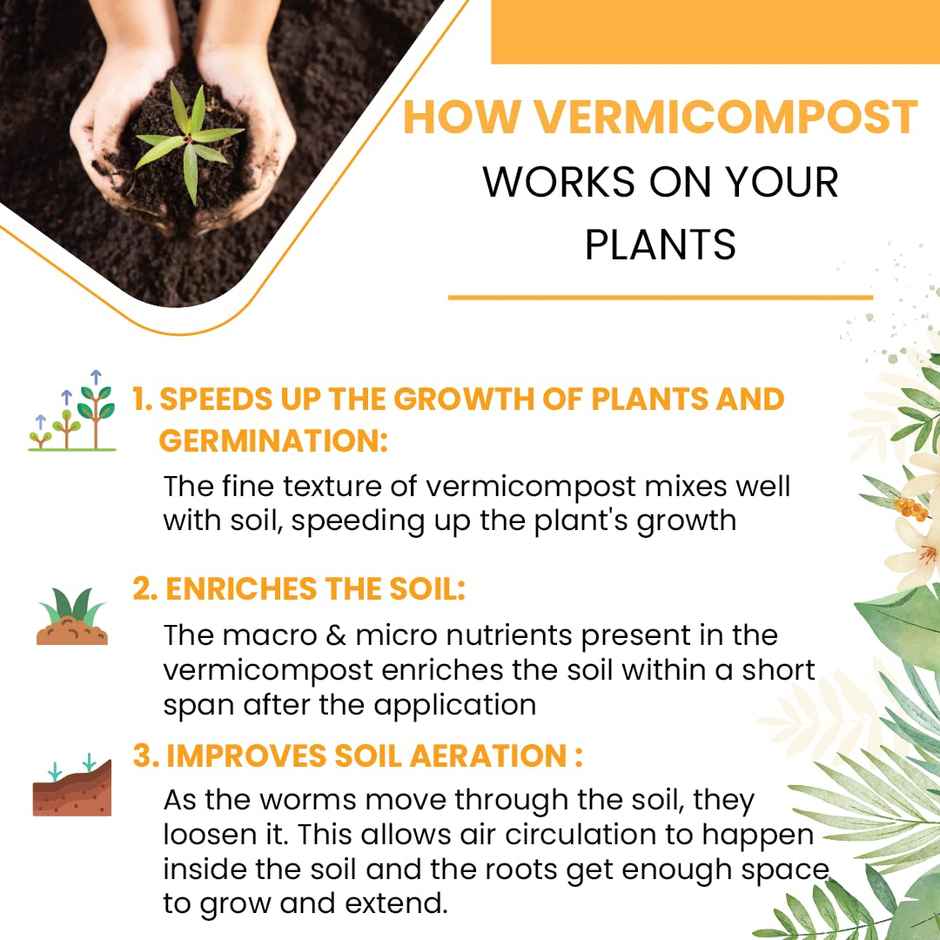 Garden Genie Vermicompost Fertilizer | Organic Vermi Compost for Garden Plant & Pot Plants