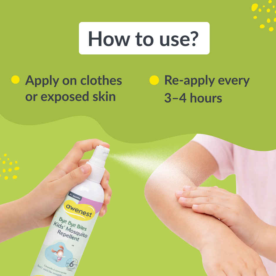 Awenest Bye Bye Bites Kids Mosquito Repellant Spray