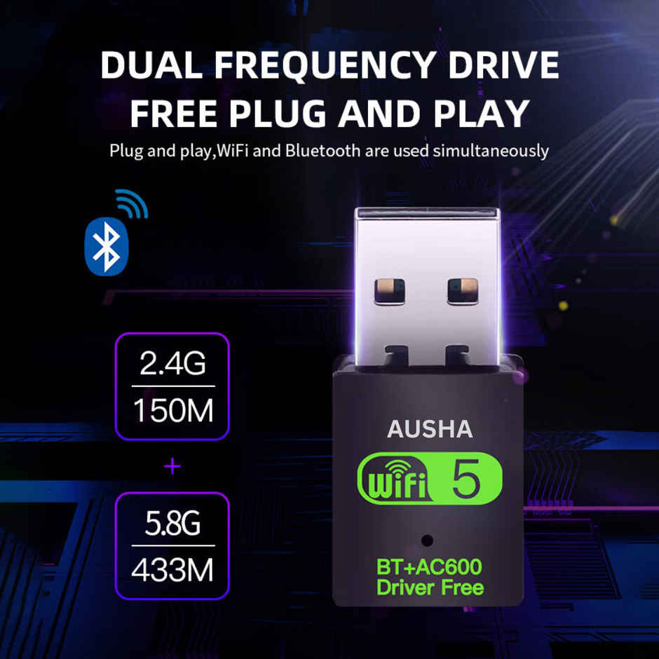 Ausha Usb Wifi Bluetooth Adapter