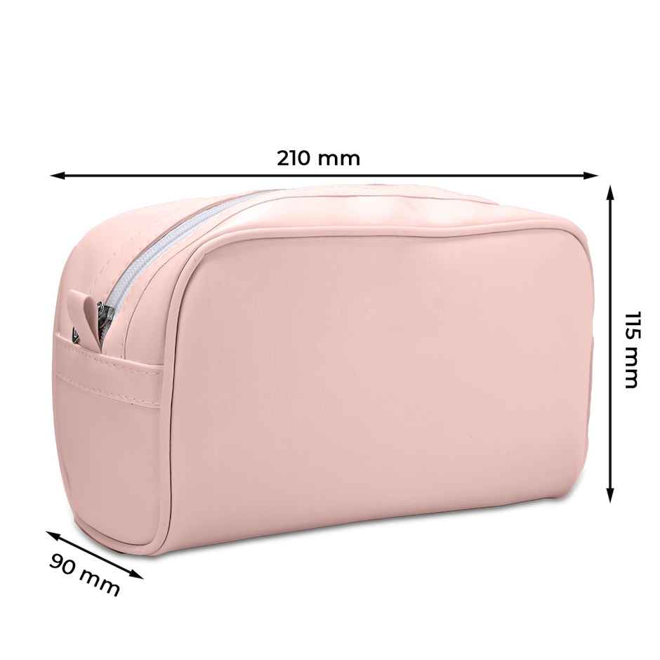 Sanfe Prolume Travel Pouch Essentials Bag Makeup Organiser Toiletry Kit For Travelling | Pink