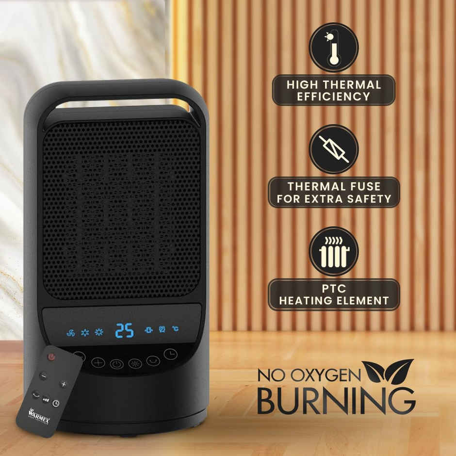 Warmex Electric Ptc Room Heater For Home | Fast Heating With 2 Heat Setting 750/1500 W