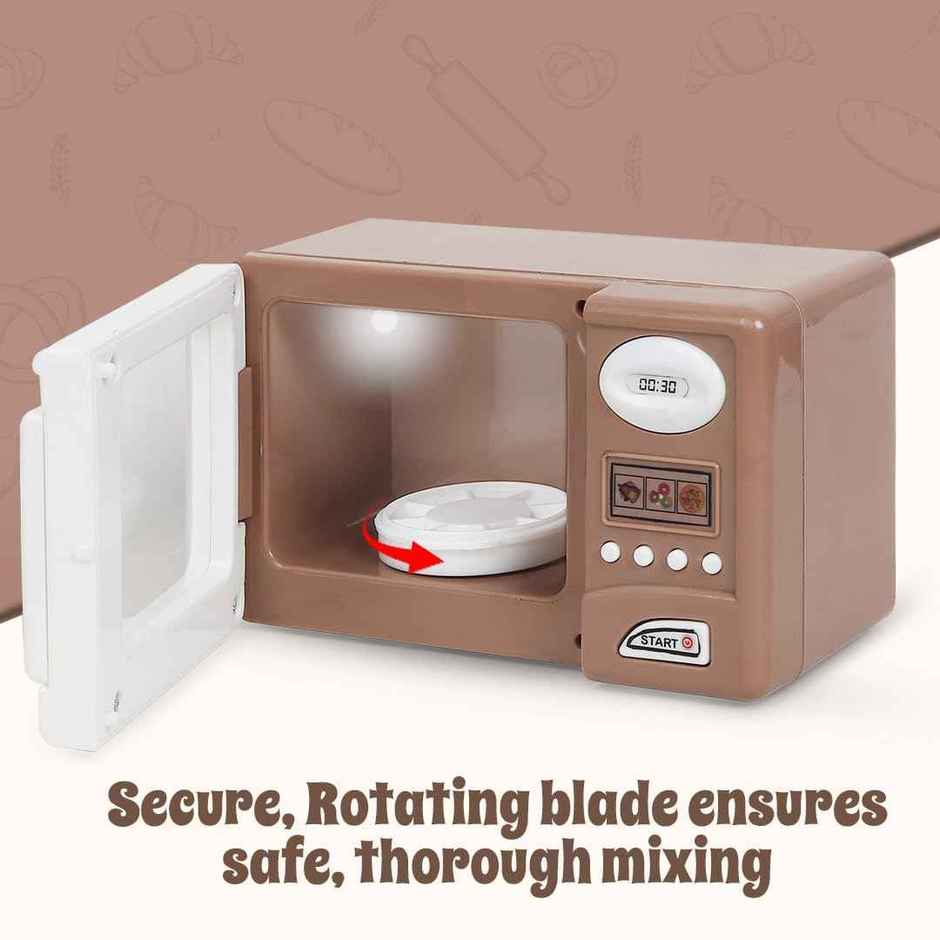 Anz Toy Brown Microwave |Oven |Iron & Sewing Machine
