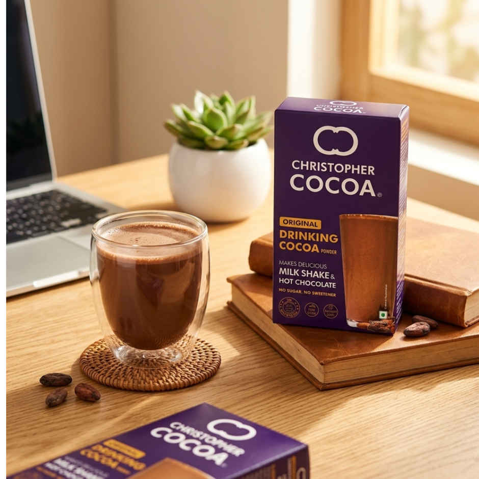 Christopher Cocoa Drinking Cocoa Powder | No Sugar | Hot Beverage