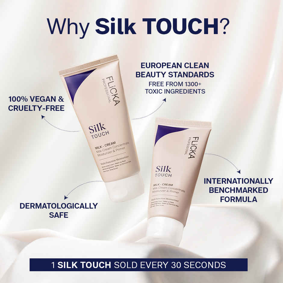 Flicka Silk Touch 3 in 1 Primer for Face Makeup Hydrating | Cream Multi Function Moisturizer