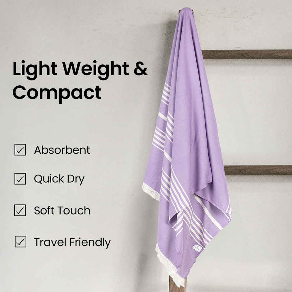 Mush 100 Bamboo Bath Towel 250 GSM Soft Absorbent Quick Dry Lightweight 59x29 in Lavender