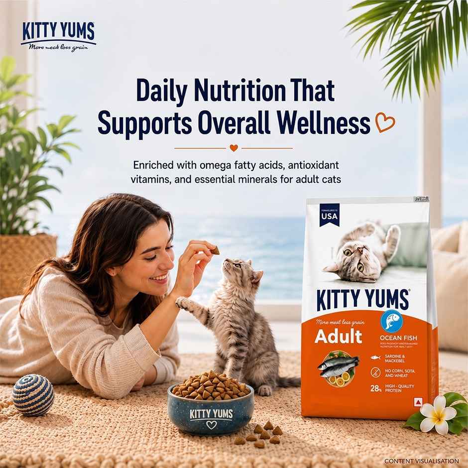 Kitty Yums Adult Cat Dry Food Ocean Fish