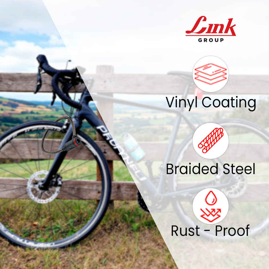 Link Multipurpose Cycles Cable Lock Assorted For also Bikes | Helmets or Scooters CL-03