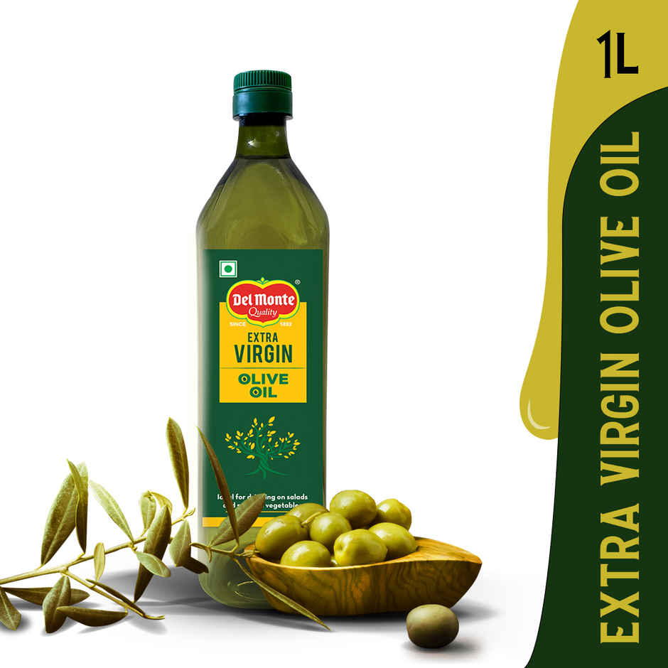 Del Monte Extra Virgin Olive Oil | Cold Pressed | Zero Cholesterol & Trans-Fat | 75% Mufa