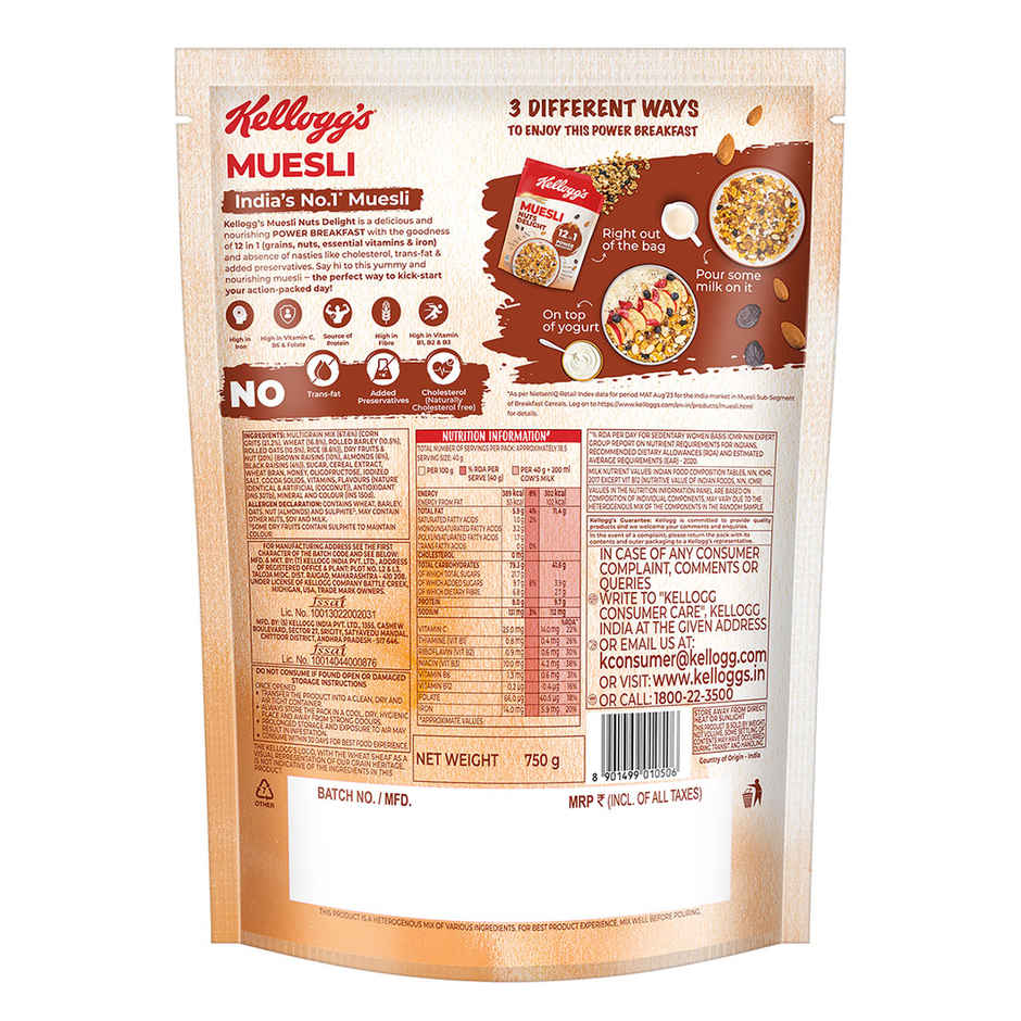 Kellogg's Muesli Nuts Delight 12-in-1 Power Breakfast