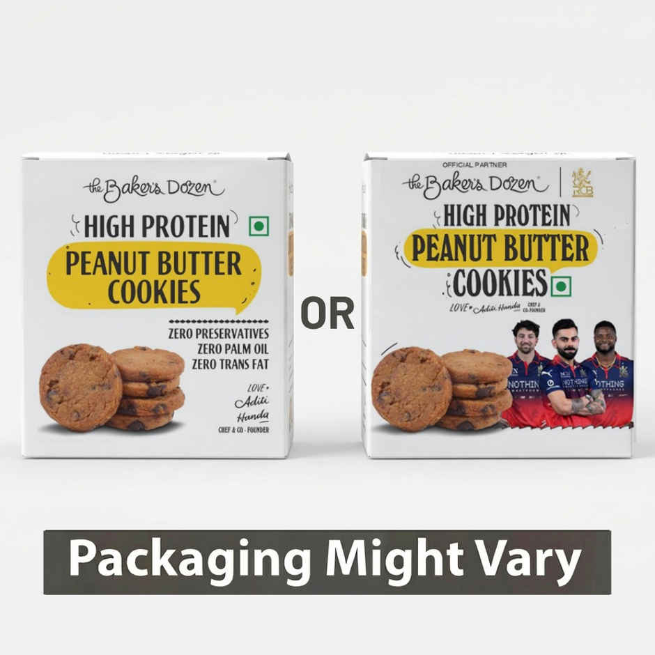 The Baker's Dozen Peanut Butter Cookies | High Protein Cookies | Premium Biscuit Handmade Cookies