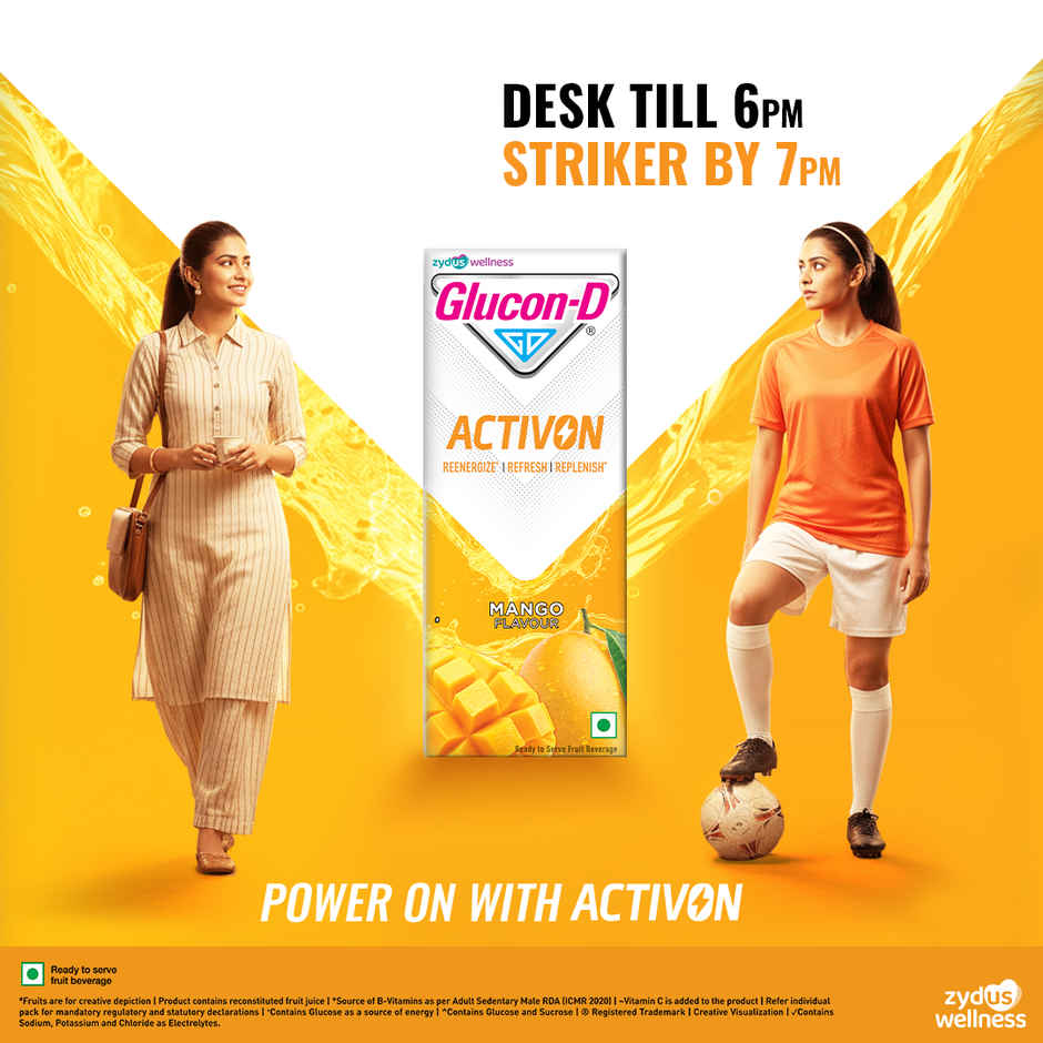 Glucon-D Activon Ready to Drink Beverage | Mango Flavour