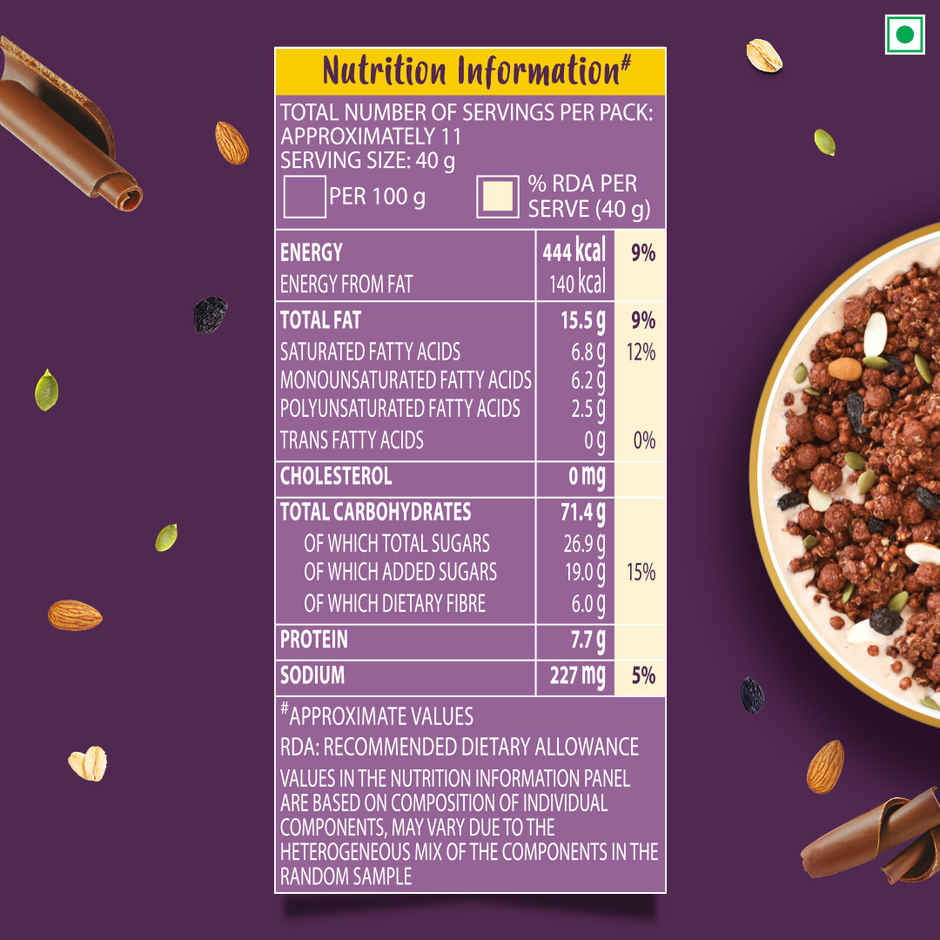 Kellogg's Chocolate Muesli | 12 In 1 Power Breakfast |No Maida No Palm Oil |India's Tastiest Muesli