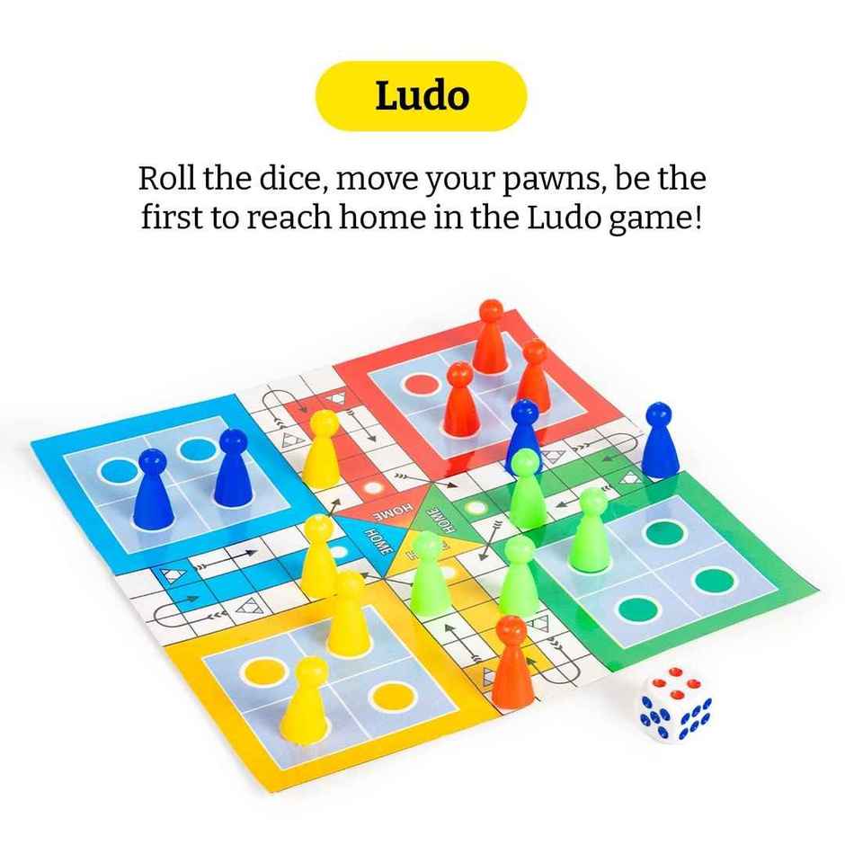 Ratna's Fun 6 Game | Indoor Family Board Game | 1-4 Players | 5+ years