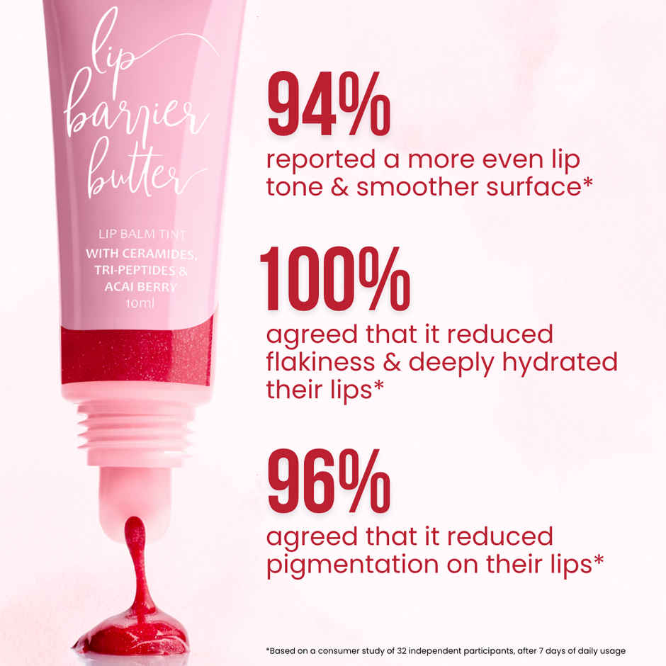 Lip Barrier Butter Balm Brightens Hydrates Dry Pigmented Lips - Cherry Frost