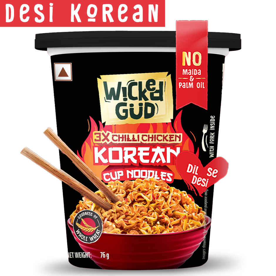 Wickedgud 3X Chilli Chicken Korean Instant Cup Noodles