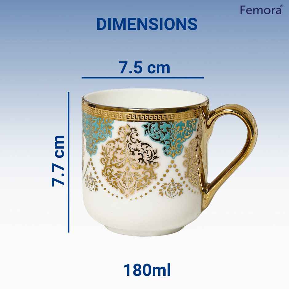 Femora Gold County Tea Cup Set 4 Pcs Desh Ki Mitti