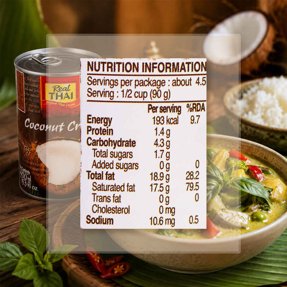 Real Thai Original Thai Cuisine Coconut Cream