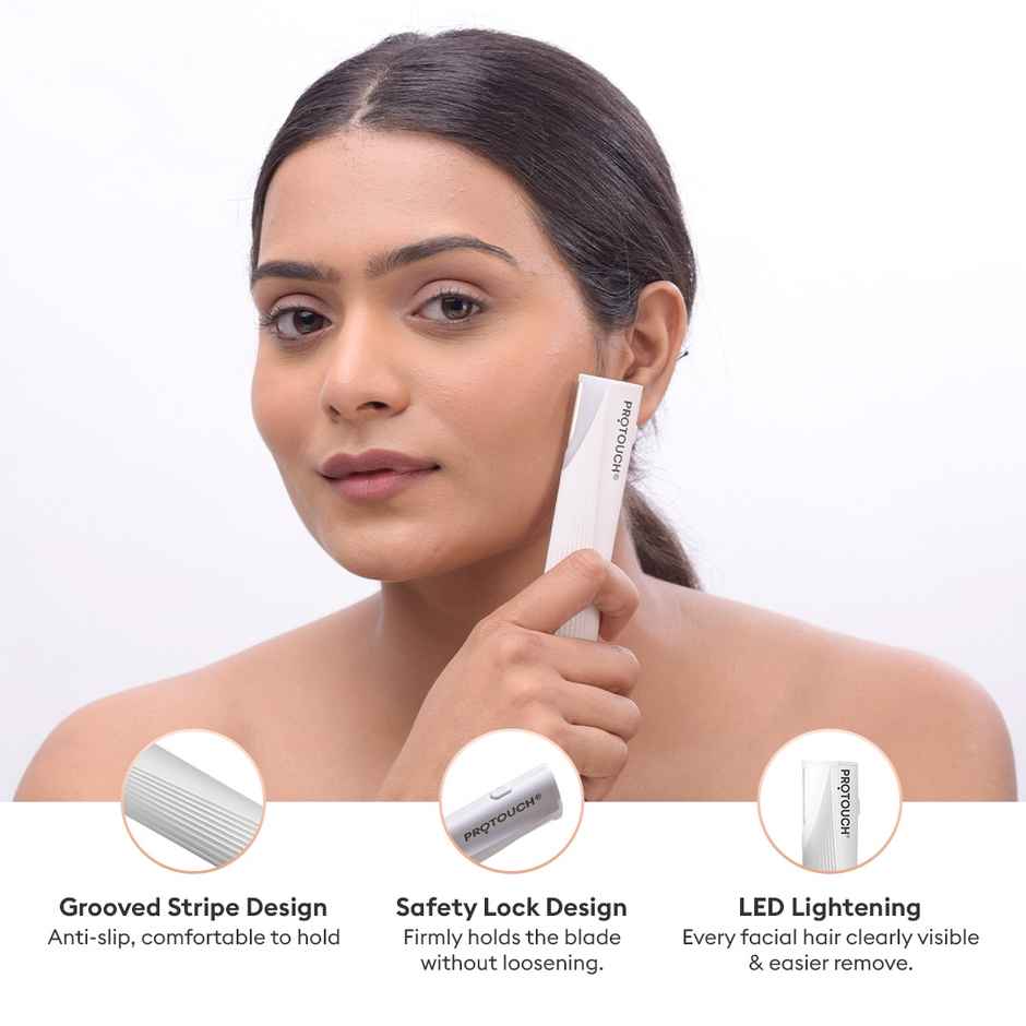 Protouch Dermaplaning Device | 2 In 1 Facial Hair Remover & Eyebrow Grooming