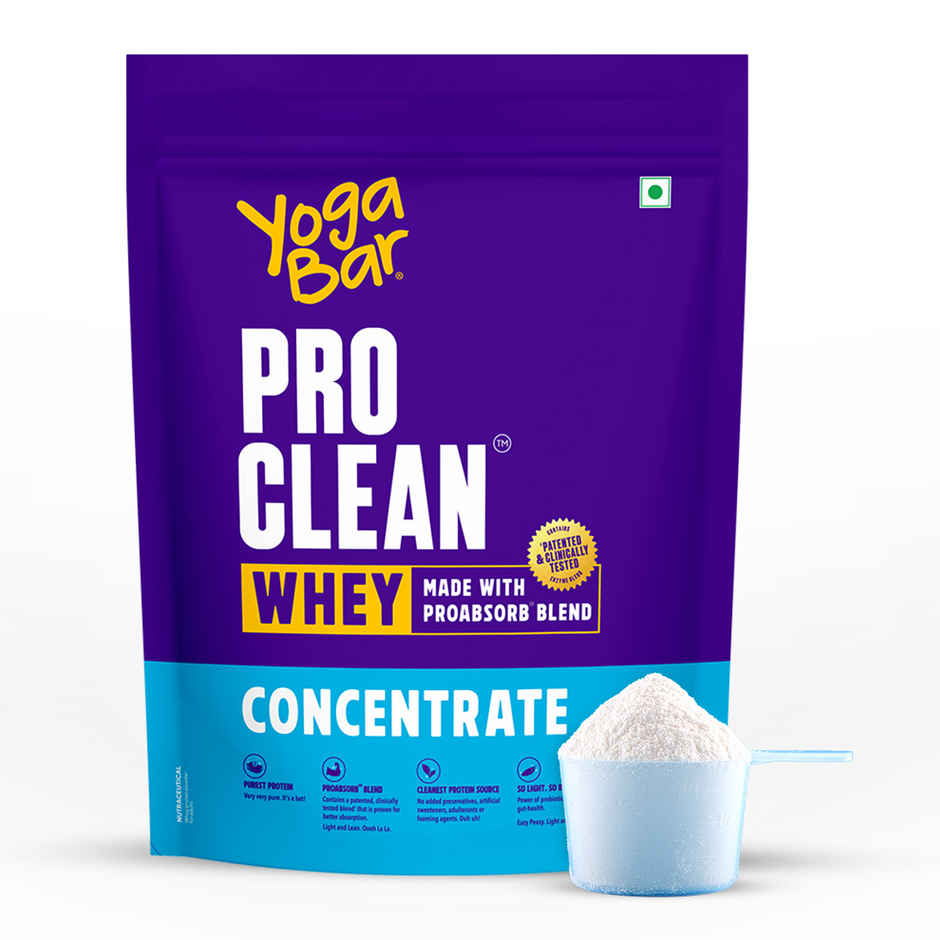 Yoga Bar ProClean Whey Protein Concentrate,27g Protein per Serve Unflavoured, Clean & Light