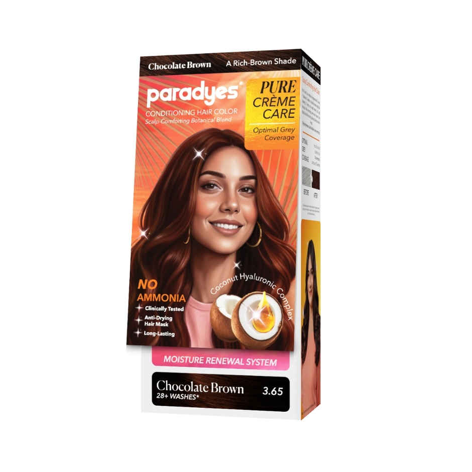 Paradyes Pure Creme Care No Ammonia Hair Color | Chocolate Brown 3.65