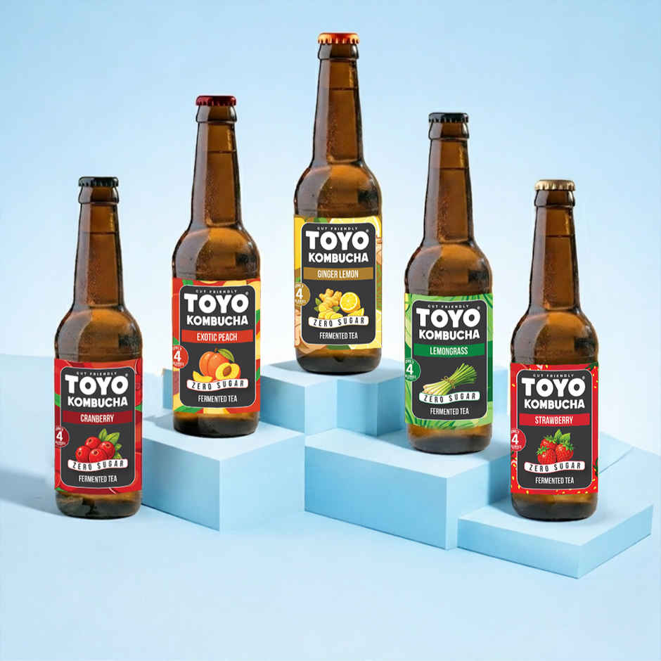 Toyo Kombucha Zero Sugar Ginger Lemon | Non-Alcoholic Kombucha