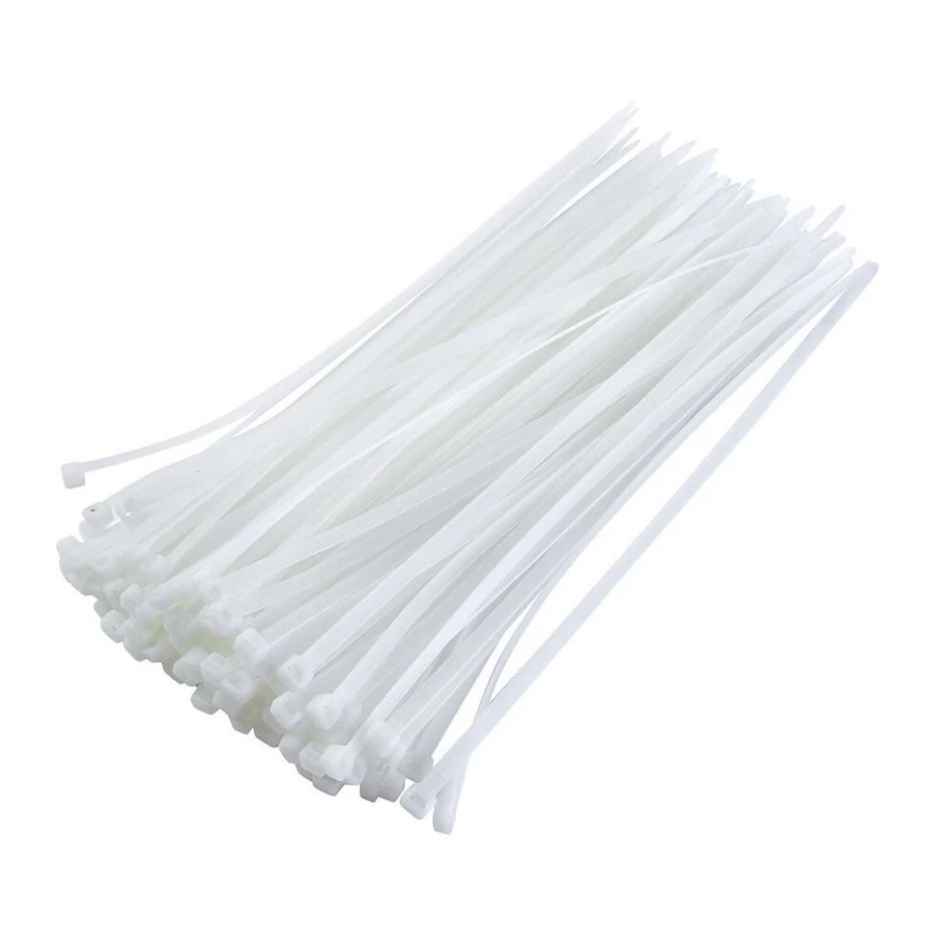 Potauto Cable Ties Multipurpose Teeth Grip Self Locking Cable Tag - 150 mm | White