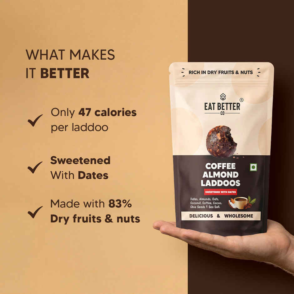 Eat Better Co Coffee & Almond Laddoos High Protein | Truly Natural