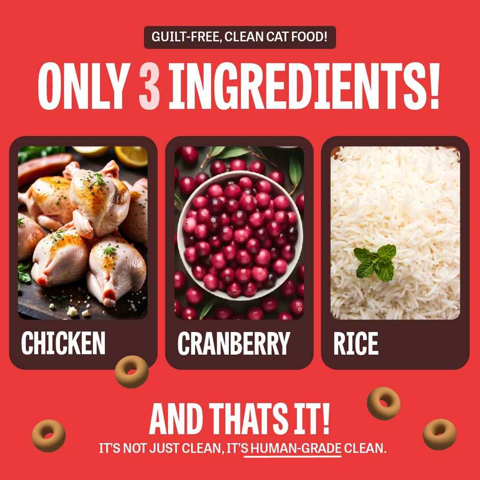 Petcrux Chicken & Cranberry Cat Treats