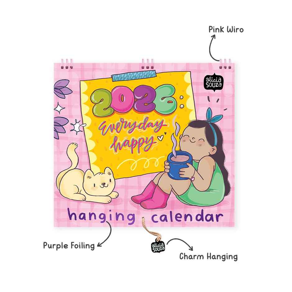 2026 Everyday Happy Wall Calendar