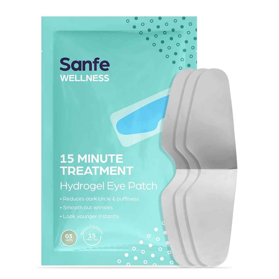 Sanfe Hydrogel Eye Patch | 15 min treatment | Reduces dark circle, puffiness, wrinkles | 3 Pairs