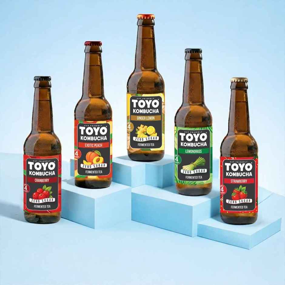 Toyo Kombucha Zero Sugar Ginger Lemon | Non-Alcoholic Kombucha