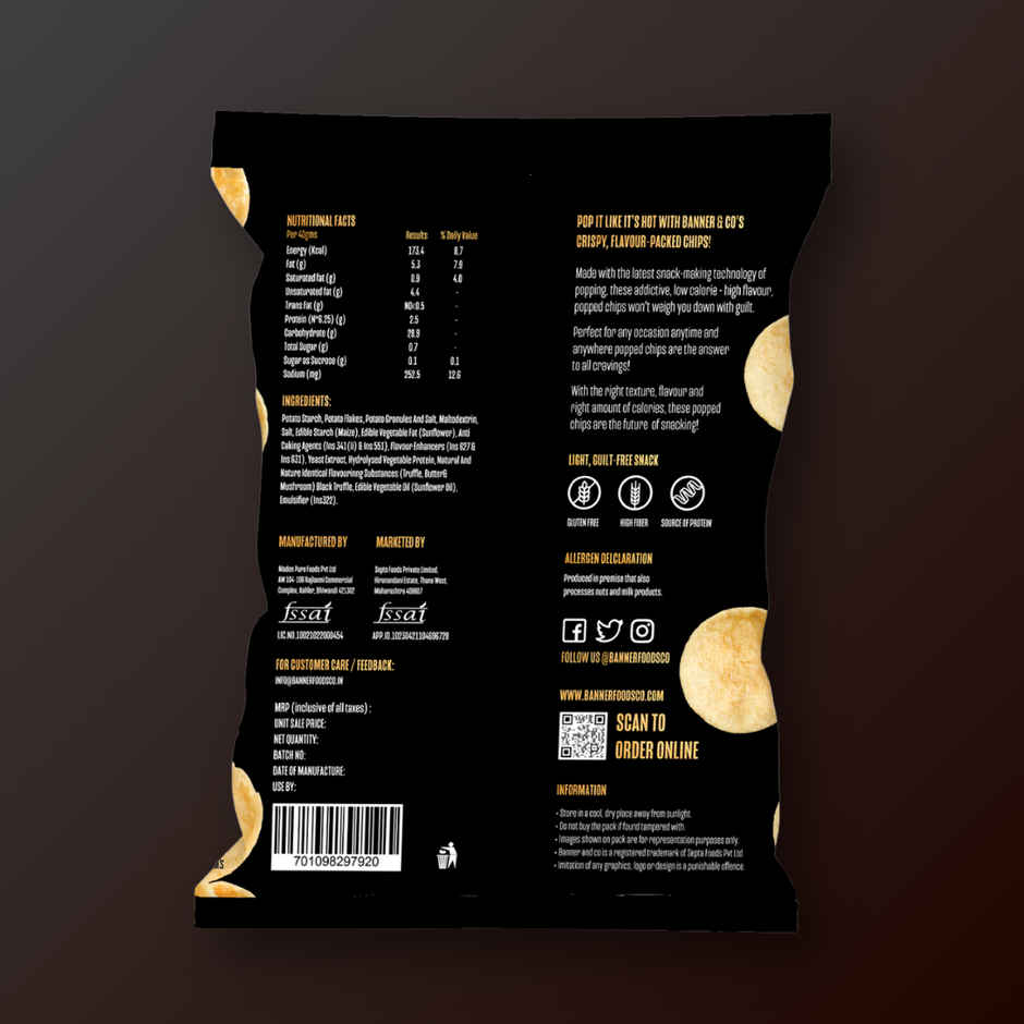Banner & Co Hot Truffle Popped Chips