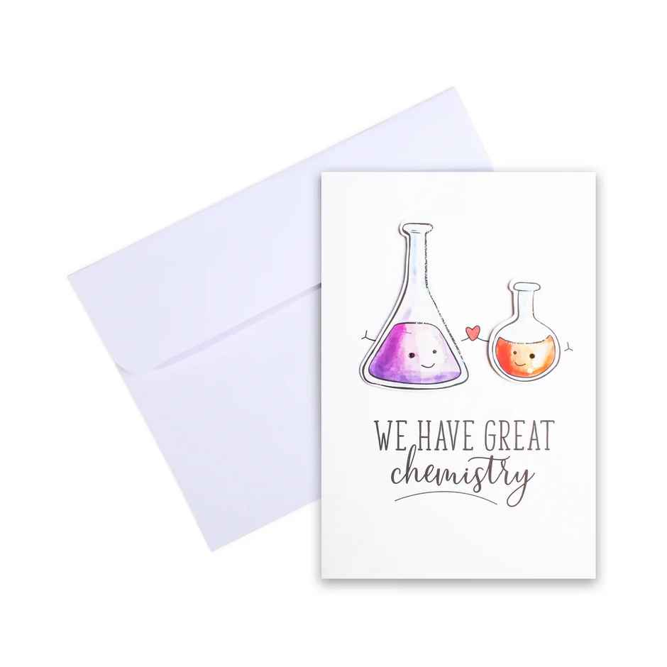 Itsy Bitsy Greeting Card & Envelope Great Chemistry 4 x 6 Inch 2 Pc Pb Lb