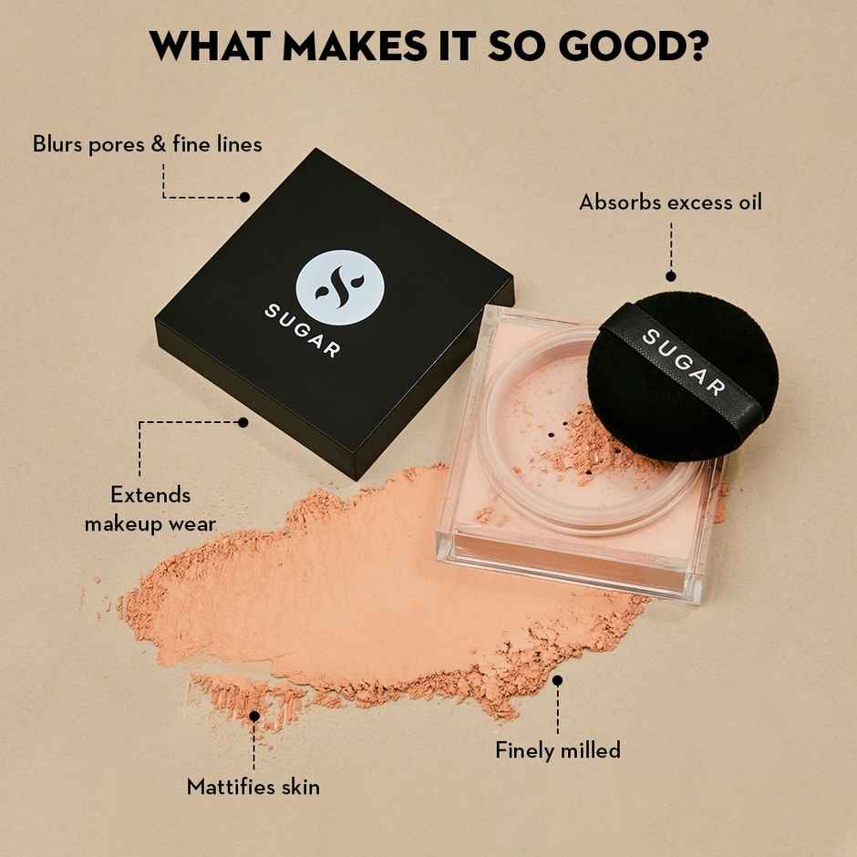 SUGAR Cosmetics Set The Tone Tinted Powder - 10 Latte - Light