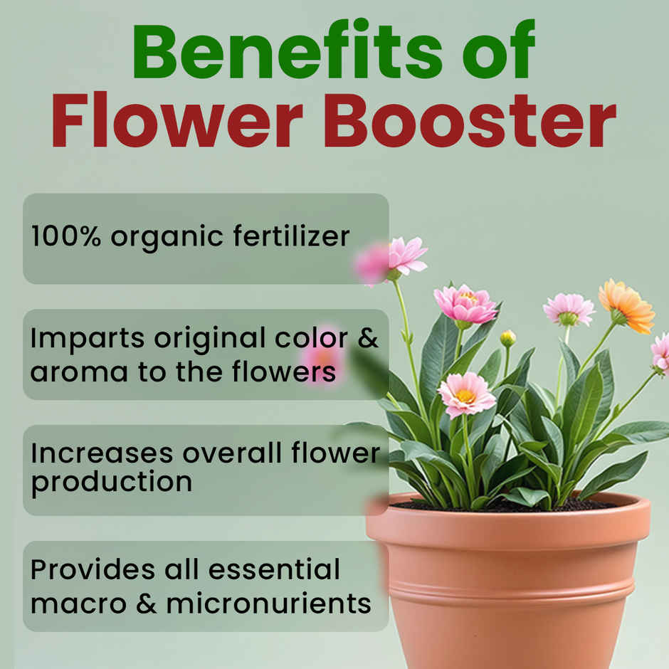 Garden Genie Organic Flower Booster Fertilizer | Promotes Increased Budding & Blooms