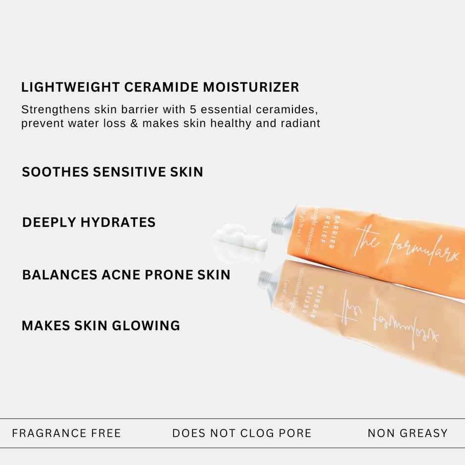 The Formularx Barrier Relief Lightweight Ceramide Moisturizer Skin Barrier Supporting Gel-Cream