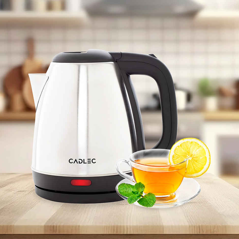 Cadlec AquaHeat 1.8L Electric Kettle | Stainless Steel | Auto Cut-Off | 1500W | Silver