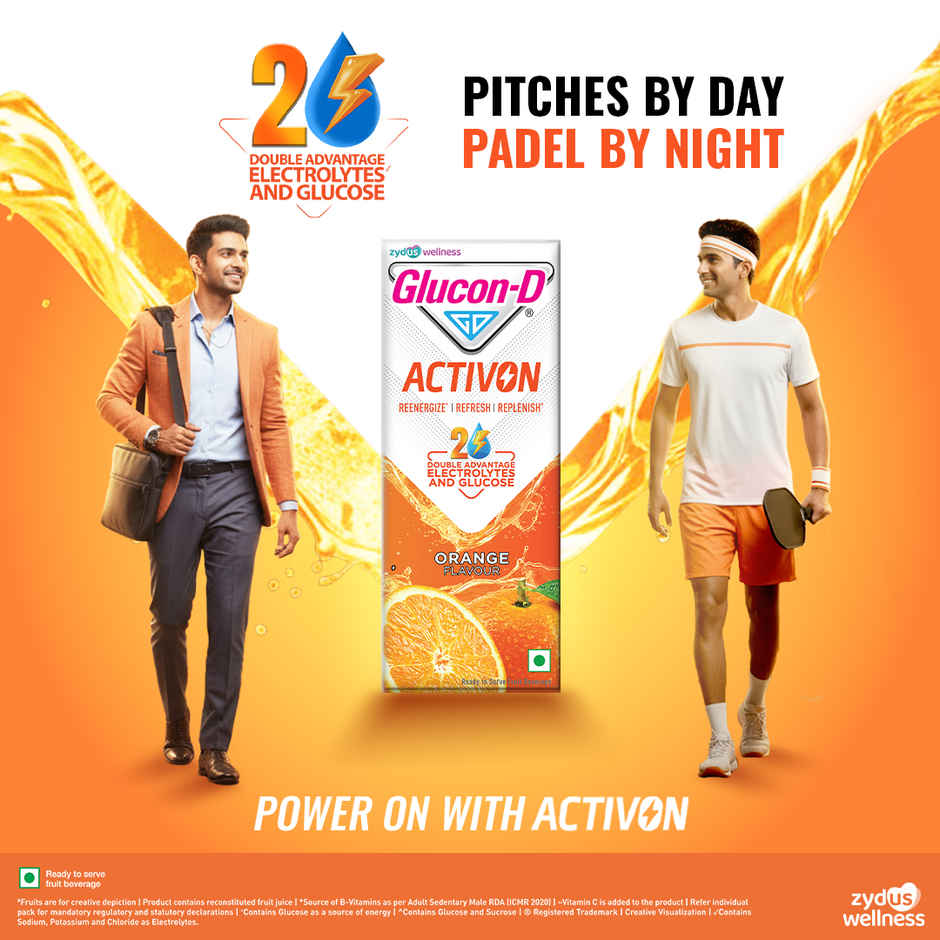 Glucon-D Activon Electrolyte Energy Drink | Orange Flavour