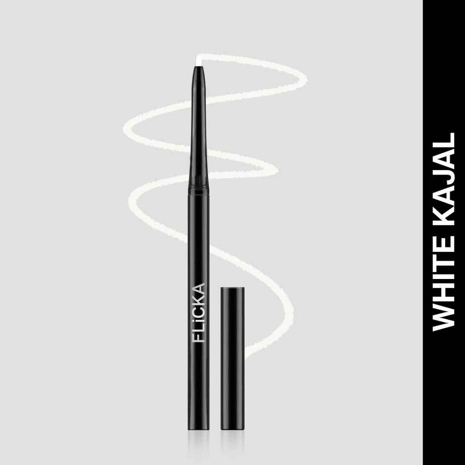 Flicka Breathtaking Eyes Twist Kajal Waterproof | Smudge Proof | Intense Colour | 02 White