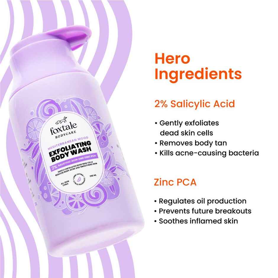 Foxtale 2% Salicylic Acid Exfoliating Body Wash 250 ml