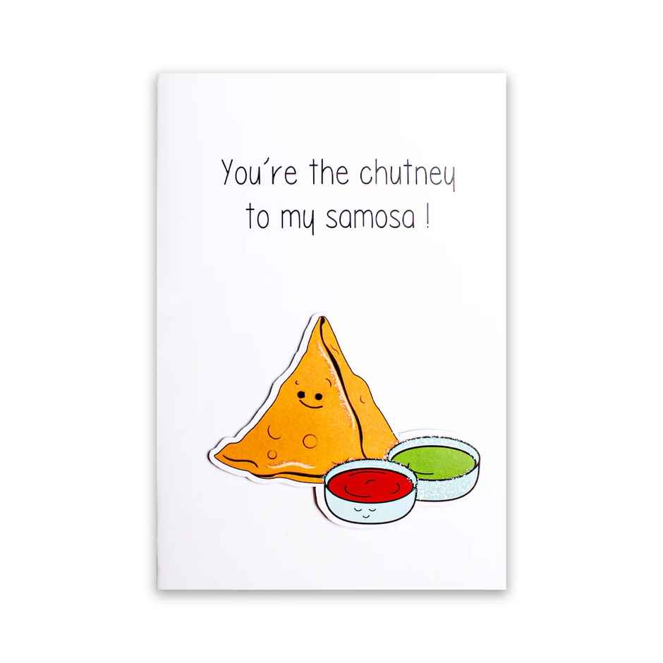 Itsy Bitsy Greeting Card & Envelope Chutney to Samosa 4 x 6 Inch 2 Pc Pb Lb