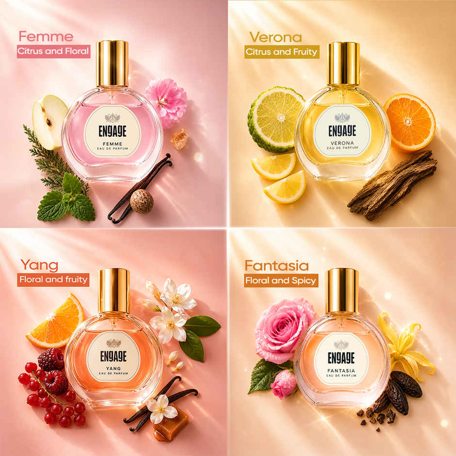 Engage Gift Assorted Luxury Perfume Set for Women |4 Unique EDPs| Long Lasting |Travel Size