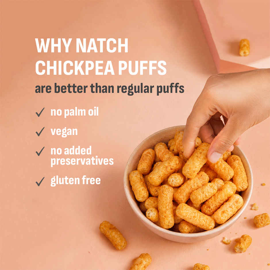 Natch Hot Chilli Chickpea Puffs | No Palm Oil | Healthy Snack
