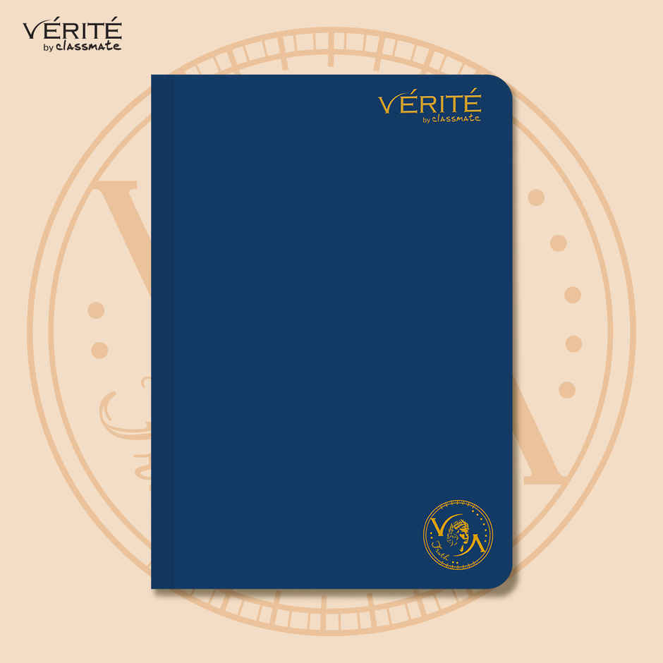 Verite by Classmate | Lay Flat Longbook | Royal Blue | Size 297 X 210 | Single Line | 140 Pages